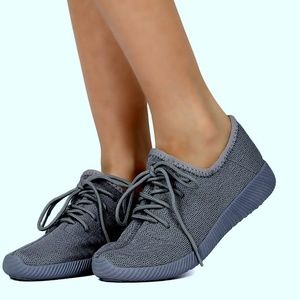 New Women Qupid Nacara-01 Fabric Knitted Lace Up